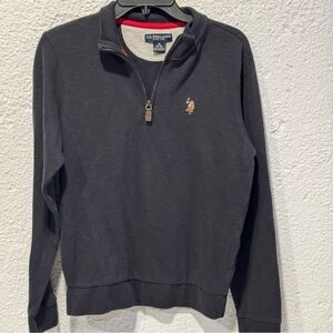 U.S. Polo Assn. Kids Boys Black Zip-Up Sweater Sz 16